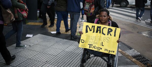 Protesto de trabalhadores em Buenos Aires, Argentina - Sputnik Brasil