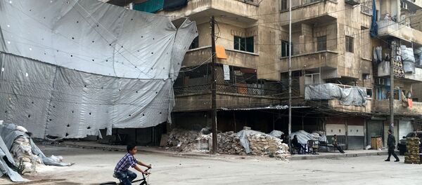 Bairro de Bustan al-Qasr onde começa corredor especial para militantes que entregaram as armas, Aleppo, 18 de outubro de 2016 - Sputnik Brasil
