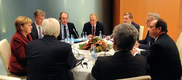 Encontro dos líderes do Quarteto da Normandia em Berlim, Alemanha, 19 de outubro de 2016 - Sputnik Brasil