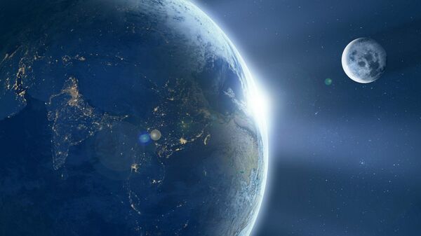 Terra e Lua, vista do espaço - Sputnik Brasil