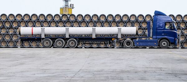 Construção do gasoduto Corrente Turca - Sputnik Brasil