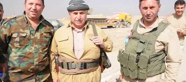 Hemze Salih, combatente peshmerga de 72 anos, Mossul, Iraque, outubro de 2016 - Sputnik Brasil