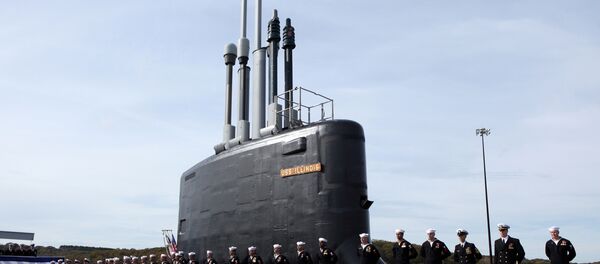 USS Illinois da Marinha dos EUA, ceremônia de lançamento, Groton, Connecticut. 29 de outubro de 2016 - Sputnik Brasil