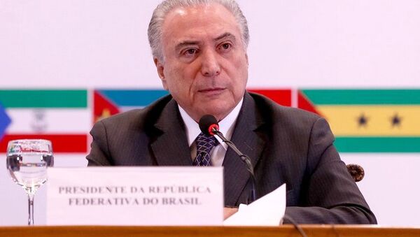Presidente Michel Temer durante Sessão Solene de Encerramento da XI Conferência de Chefes de Estado e de Governo da Comunidade dos Países de Língua Portuguesa - Sputnik Brasil