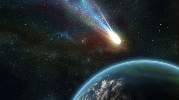 Asteroide se aproximando da Terra (imagem do espaço) - Sputnik Brasil