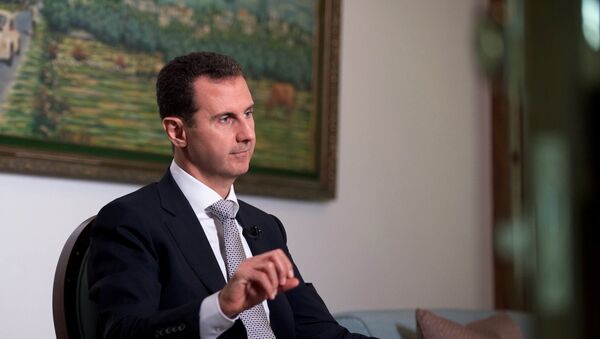 Presidente da Síria, Bashar Assad, faz um discurso durante uma entrevista com uma agência de notícias cubana - Sputnik Brasil