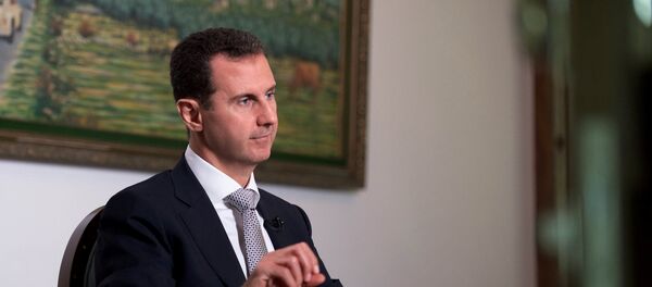 Presidente da Síria, Bashar Assad, faz um discurso durante uma entrevista com uma agência de notícias cubana - Sputnik Brasil