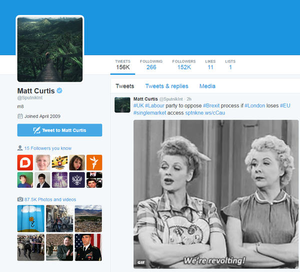 Twitter da Sputnik Internacional  - Sputnik Brasil