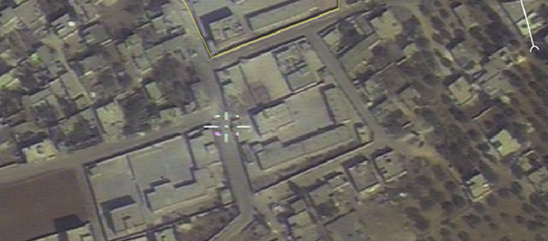 Imagem do drone russo tirada na povoação de Hass na província síria de Idlib - Sputnik Brasil