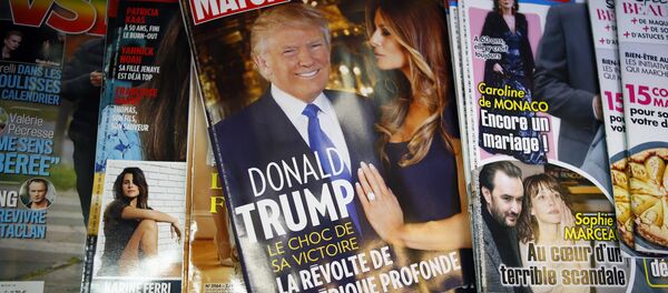 French newspapers with photos of U.S. President-elect Donald Trump are displayed on a newsstand, in Paris, France, Thursday, Nov. 10, 2016 - Sputnik Brasil
