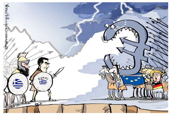 Primeiro-ministro grego, Alexis Tsipras, irrita a União Europeia - Sputnik Brasil