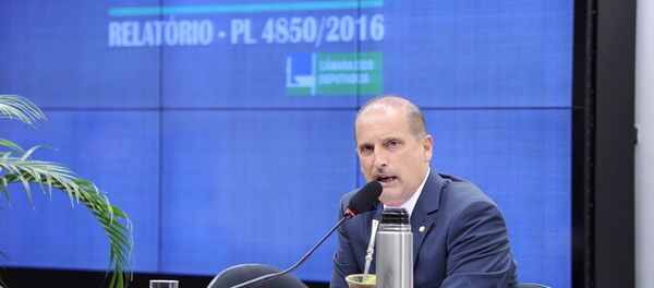 Relator das medidas anticorrupção, deputado Onyx Lorenzoni - Sputnik Brasil