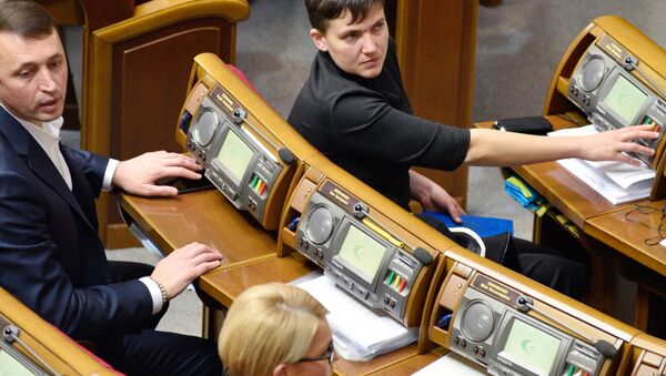 Nadezhda Savchenko no Parlamento ucraniano, 15 de novembro de 2016 - Sputnik Brasil