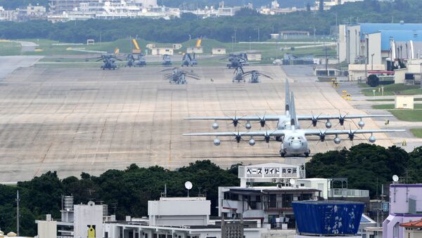 Base aérea estadunidense de Futenma, prefeitura de Okinawa - Sputnik Brasil