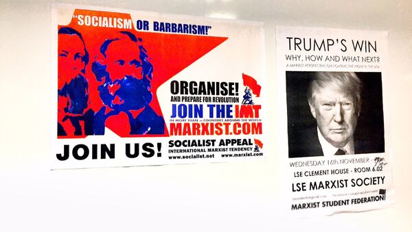 Cartazes da Sociedade Marxista da Escola de Economia e Ciência Política de Londres - Sputnik Brasil