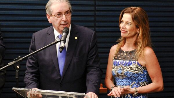 Eduardo Cunha e Claudia Cruz - Sputnik Brasil