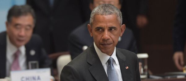 Barack Obama e Angela Merkel durante G20 - Sputnik Brasil