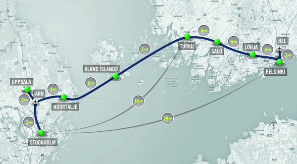 Projeto de percurso do Hyperloop – um transporte do futuro que ligará Finlândia e Suécia através do mar Báltico - Sputnik Brasil