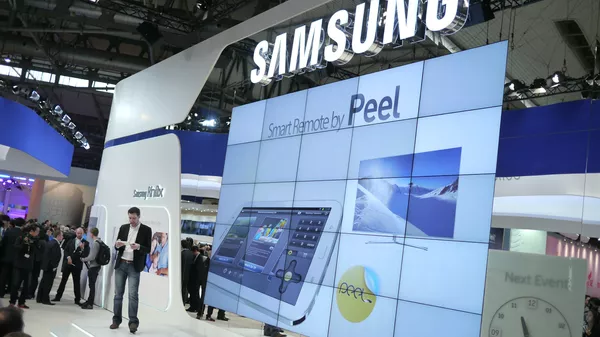 Logotipo da Samsung em exposição - Sputnik Brasil