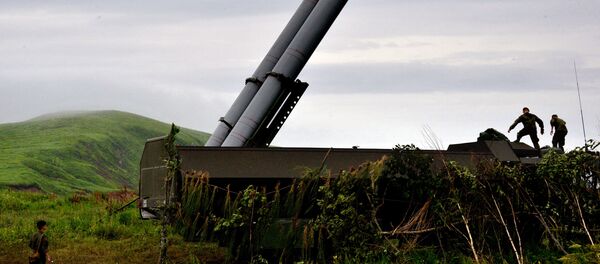 Sistema de mísseis costeiros Bastion durante exercícios na região de Primorie, no Extremo Oriente da Rússia - Sputnik Brasil