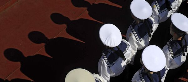 Marinheiros russos durante a estadia do cruzeiro Pyotr Veliky em Tartus, Síria (foto de arquivo) - Sputnik Brasil