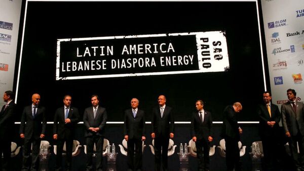 Michel Temer na abertura da Conferência Potencial da Diáspora Libanesa da América Latina, em SP - Sputnik Brasil