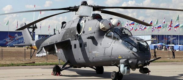 Helicóptero russo Mi-35M Helicóptero russo Mi-35M - Sputnik Brasil