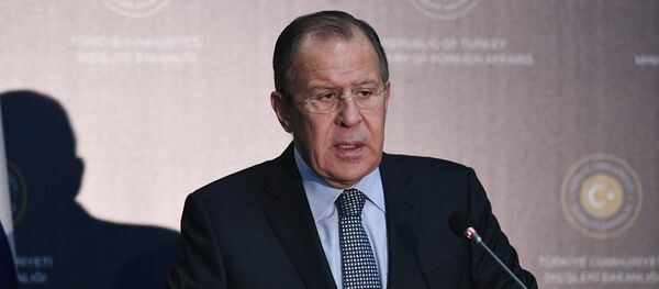 Ministro das Relações Exteriores da Rússia Sergei Lavrov durante uma coletiva de imprensa - Sputnik Brasil