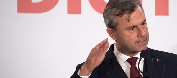 Na foto: Norbert Hofer, candidato à presidência da Áustria, em um discurso de 2 de dezembro de 2016 - Sputnik Brasil