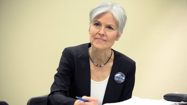 Jill Stein speaking at the Green Party Presidential Candidate Town Hall hosted by the Green Party of Arizona at the Mesa Public Library in Mesa, Arizona. (File) - Sputnik Brasil