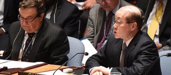 Liu Jieyi, representante da China nas Nações Unidas, durante uma reunião do CS da ONU sobre a Síria em julho de 2014 - Sputnik Brasil