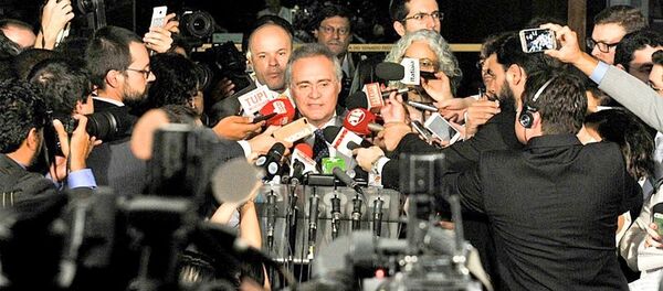 Renan Calheiros conversa com a imprensa - Sputnik Brasil