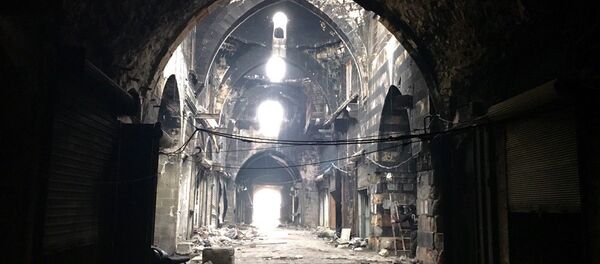 Instalações antigas de um mercado no centro histórico de Aleppo (foto de arquivo) - Sputnik Brasil