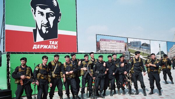 Agentes das forças especiais da Chechênia (foto de arquivo) - Sputnik Brasil