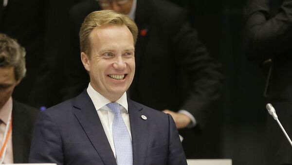 Borge Brende, ministro das Relações Exteriores da Noruega. - Sputnik Brasil