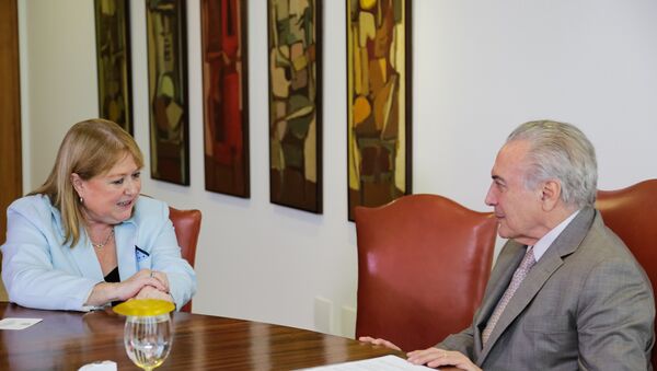 Presidente Michel Temer com a Chanceler da Argentina Susana Malcorra - Sputnik Brasil