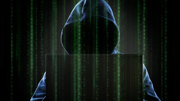 Hacker anônimo trabalhando ao computador - Sputnik Brasil