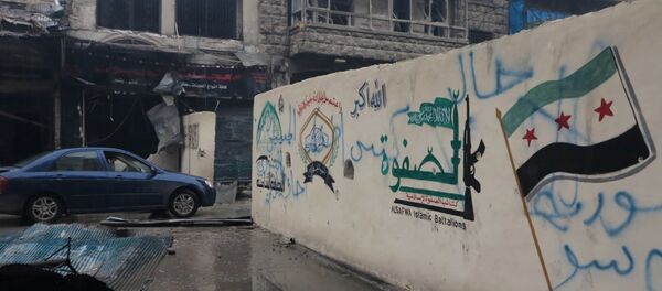 Um distrito libertado em Aleppo oriental - Sputnik Brasil