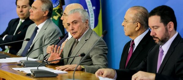 Presidente Michel Temer durante entrevista coletiva para anuncio do pacote de medidas econômicas. - Sputnik Brasil