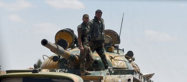 Soldados sírios em Palmira (foto de arquivo) - Sputnik Brasil