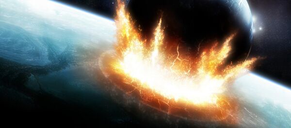 Um retrato do hipotético colapso entre um asteroide e a Terra - Sputnik Brasil
