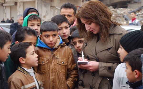 Crianças em Aleppo falam com correspondente da Sputnik - Sputnik Brasil
