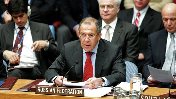 Chanceler russo Sergei Lavrov em reunião do Conselho de Segurança da ONU em Nova York - Sputnik Brasil