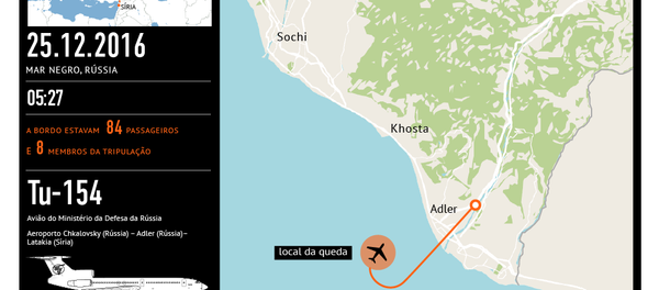 Queda do Tu-154 no sul da Rússia - Sputnik Brasil