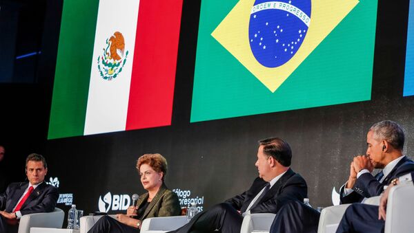 Dilma Rousseff discursa durante a 7ª Cúpula das Américas - Sputnik Brasil