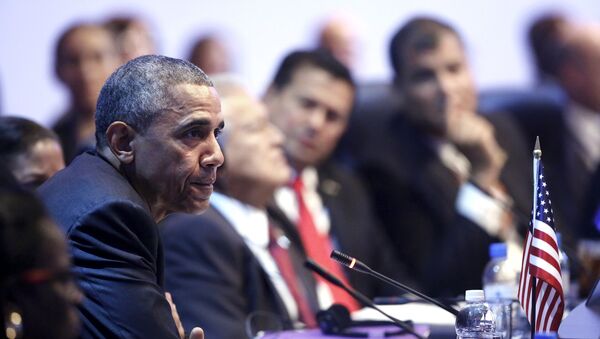 Presidente dos Estados Unidos Barack Obama durante a VII Cúpula das Américas - Sputnik Brasil