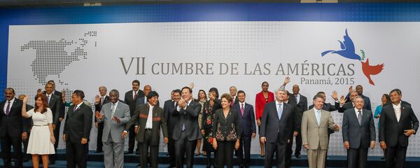 Foto oficial dos presidentes da 7ª Cúpula das Américas - Sputnik Brasil