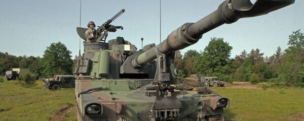 Sistema norte-americano de artilharia autopropulsada Paladin M109A6 - Sputnik Brasil