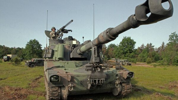 Sistema norte-americano de artilharia autopropulsada Paladin M109A6 - Sputnik Brasil