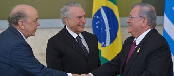 O presidente Michel Temer recebe em cerimônia no Palácio do Planalto a credencial do embaixador Kyriakos Amiridis, da Grécia (arquivo) - Sputnik Brasil